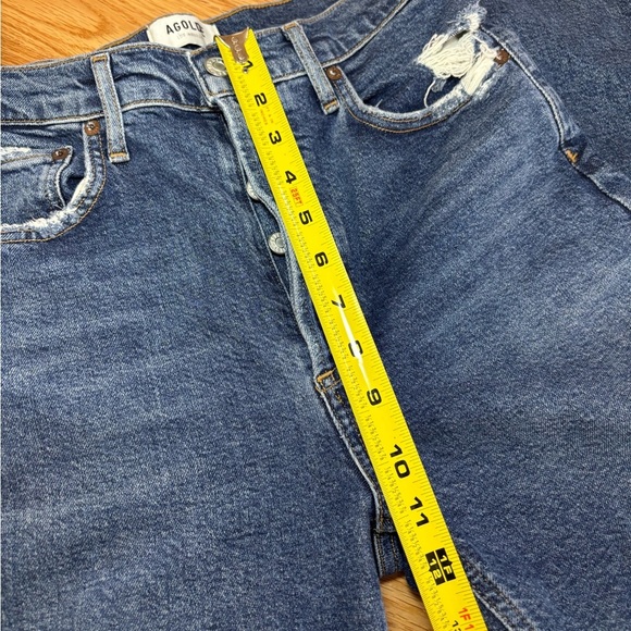 Agolde Riley High Rise Straight Crop (Stretch) Jeans - Picture 9 of 9